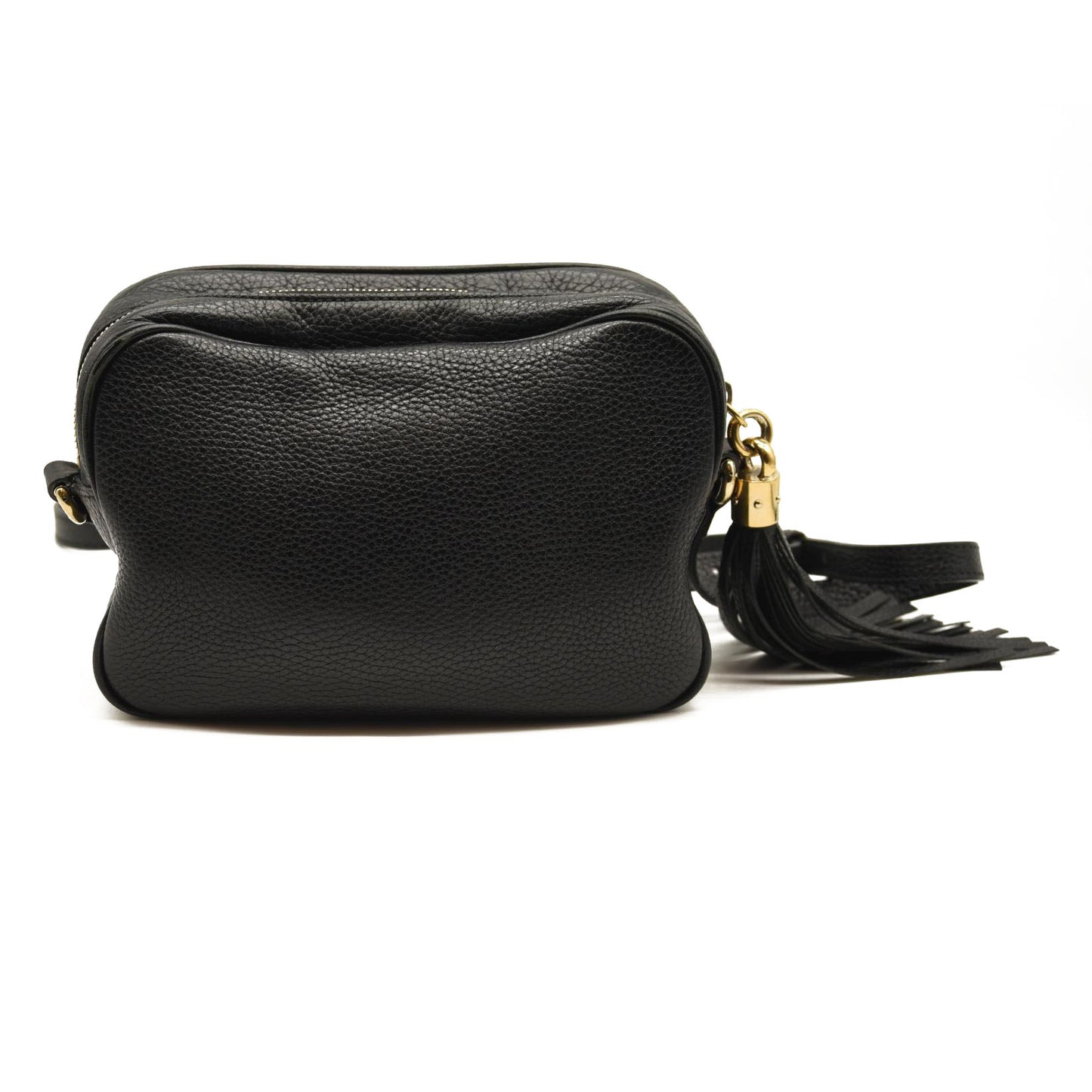 GUCCI Pebbled Calfskin Small Soho Disco Bag Black