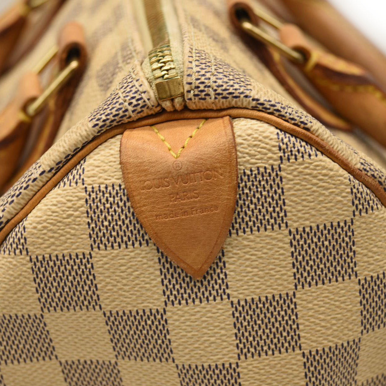 LOUIS VUITTON Damier Azur Speedy 25