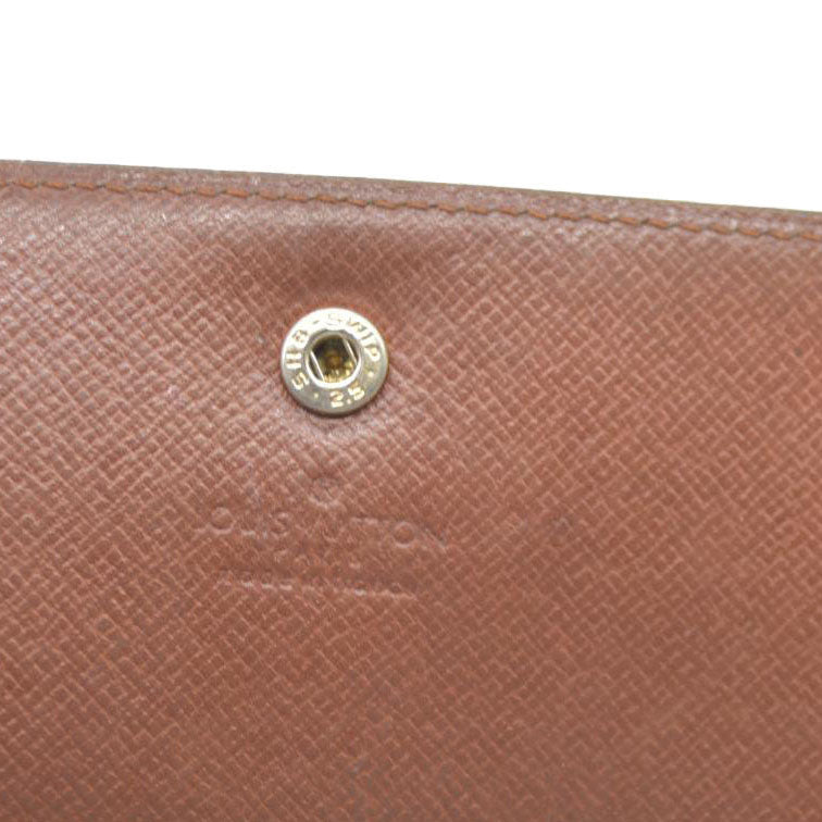 Louis Vuitton Monogram Portefeiulle Sarah Long Bifold Wallet Brown 881AN