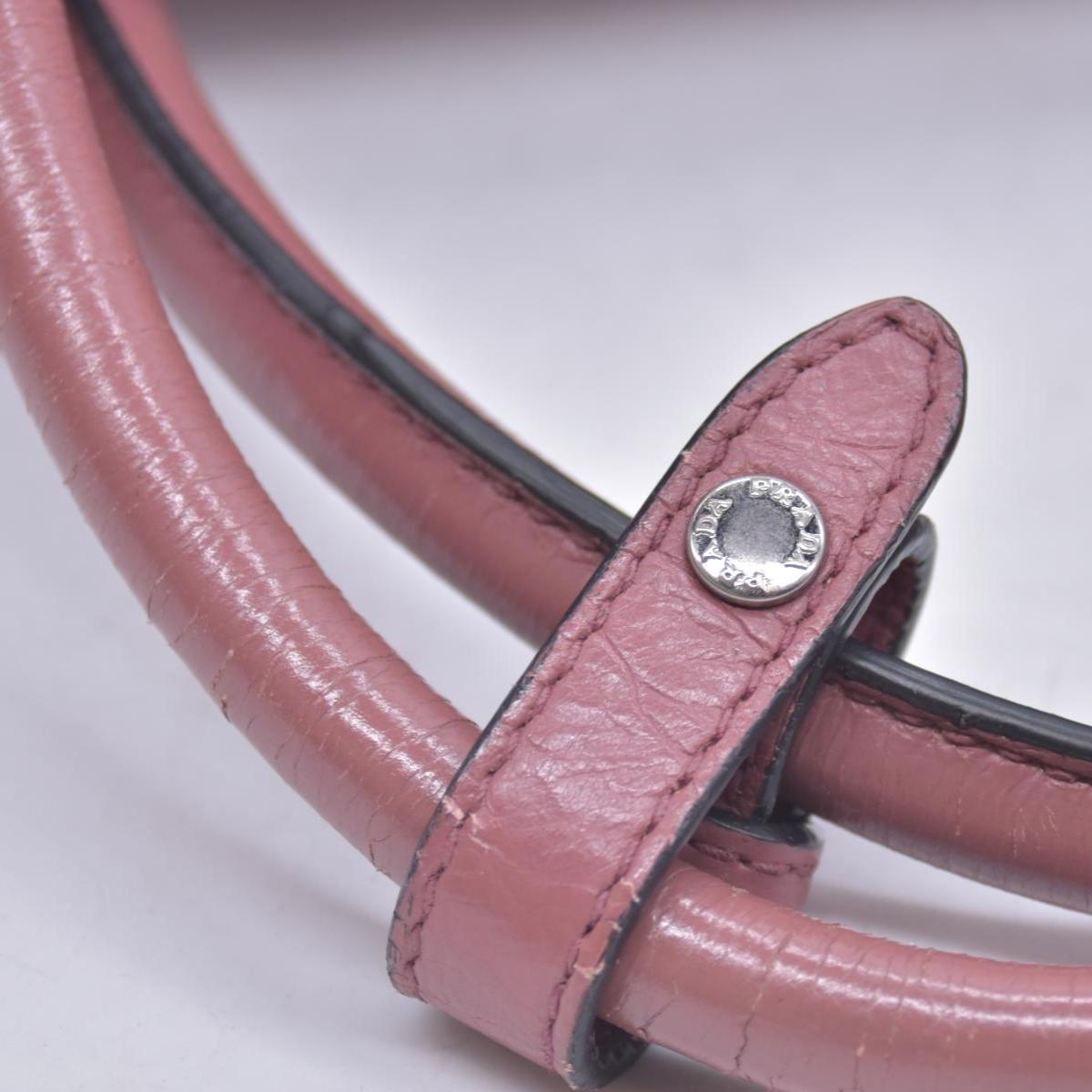 $1595 Prada Vitello Daino Leather Sound Rosso CONSIGNMENT 10020764
