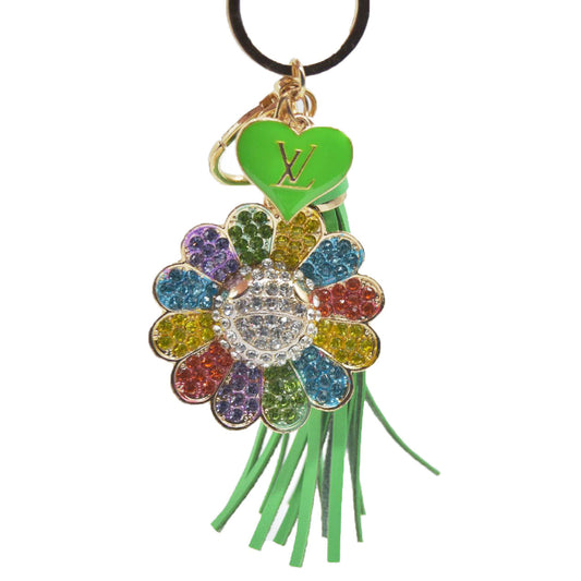 Rhinestone Sunflower Key Charm