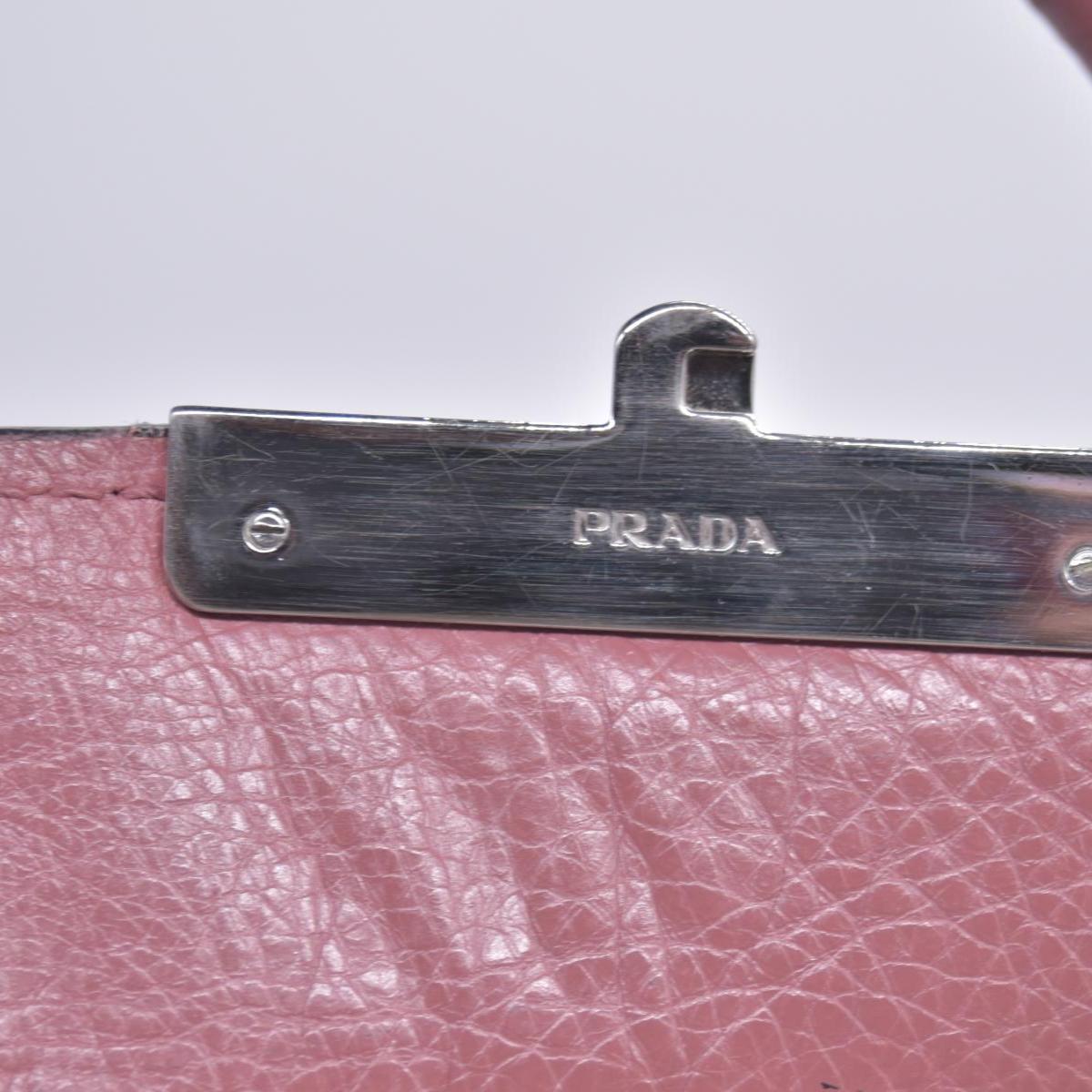 $1595 Prada Vitello Daino Leather Sound Rosso CONSIGNMENT 10020764