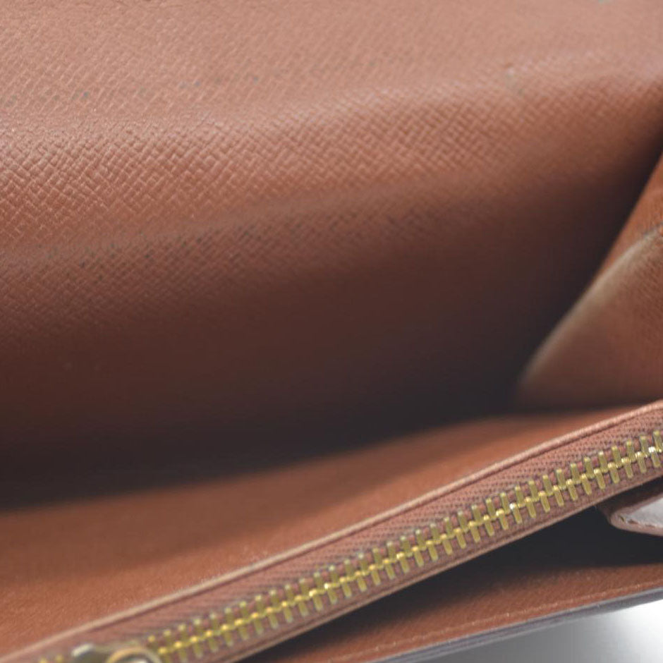 Louis Vuitton Monogram Portefeiulle Sarah Long Bifold Wallet Brown 881AN