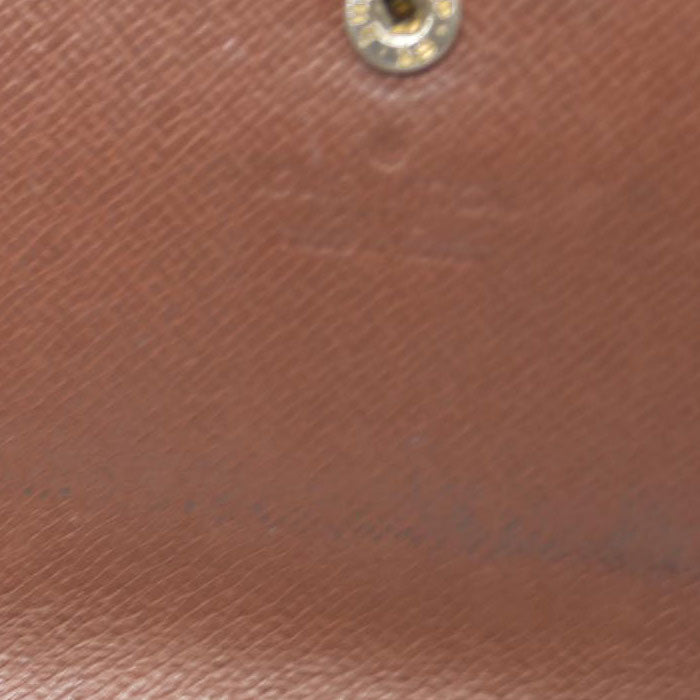 Louis Vuitton Monogram Portefeiulle Sarah Long Bifold Wallet Brown 881AN