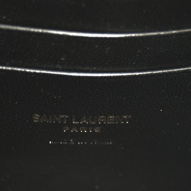 SAINT LAURENT  Grain De Poudre Matelasse Monochrome Monogram Mini Lou Camera Bag Black