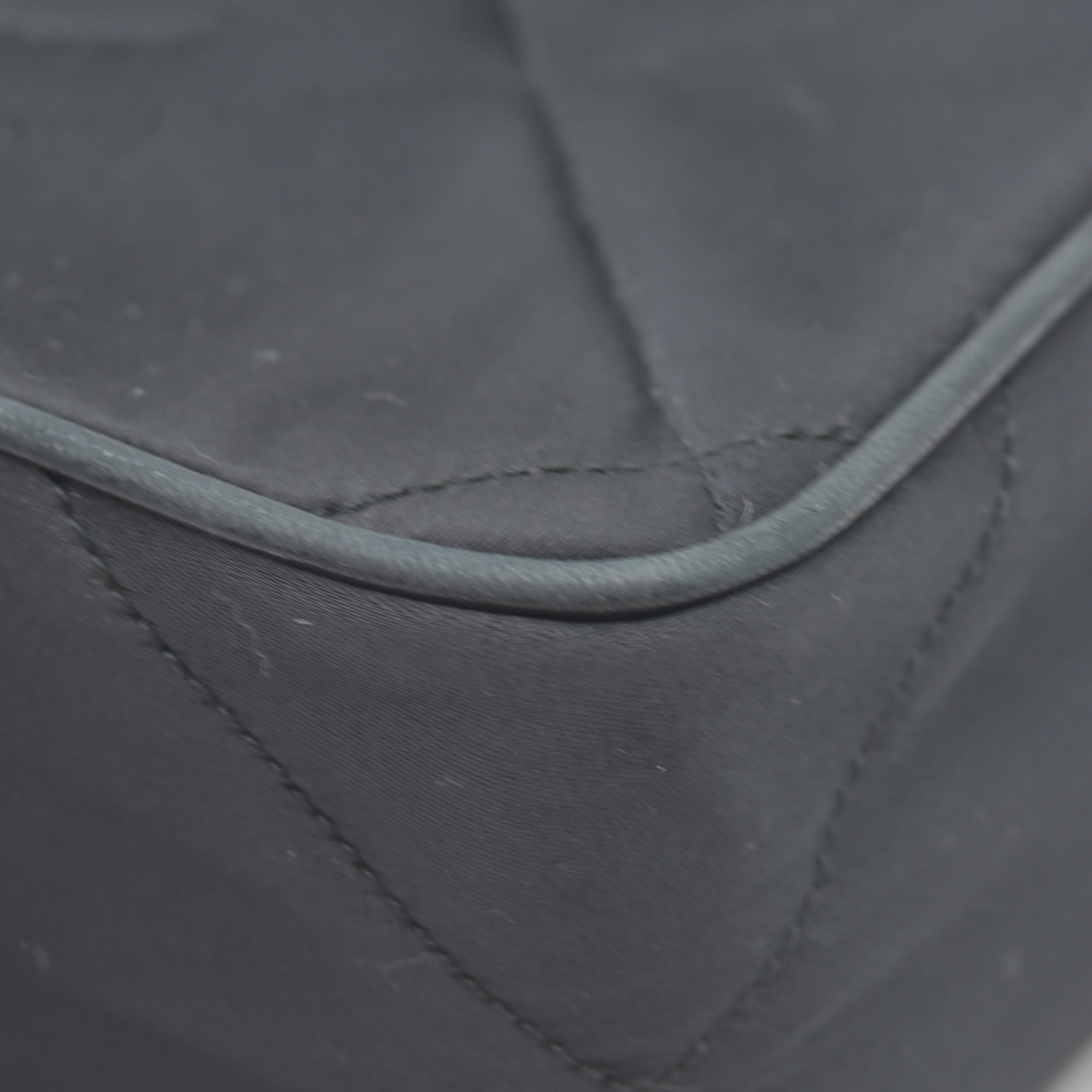 Chanel Chanel Vintage Black Quilted Satin CC Tassel Shoulder Bag