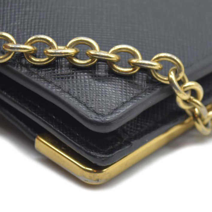 AUCTION $1450 Prada Saffiano Mini Cahier Crossbody Bag Black