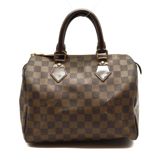 Louis Vuitton Speedy Damier Ebene 25 Brown Canvas Satchel SP0097