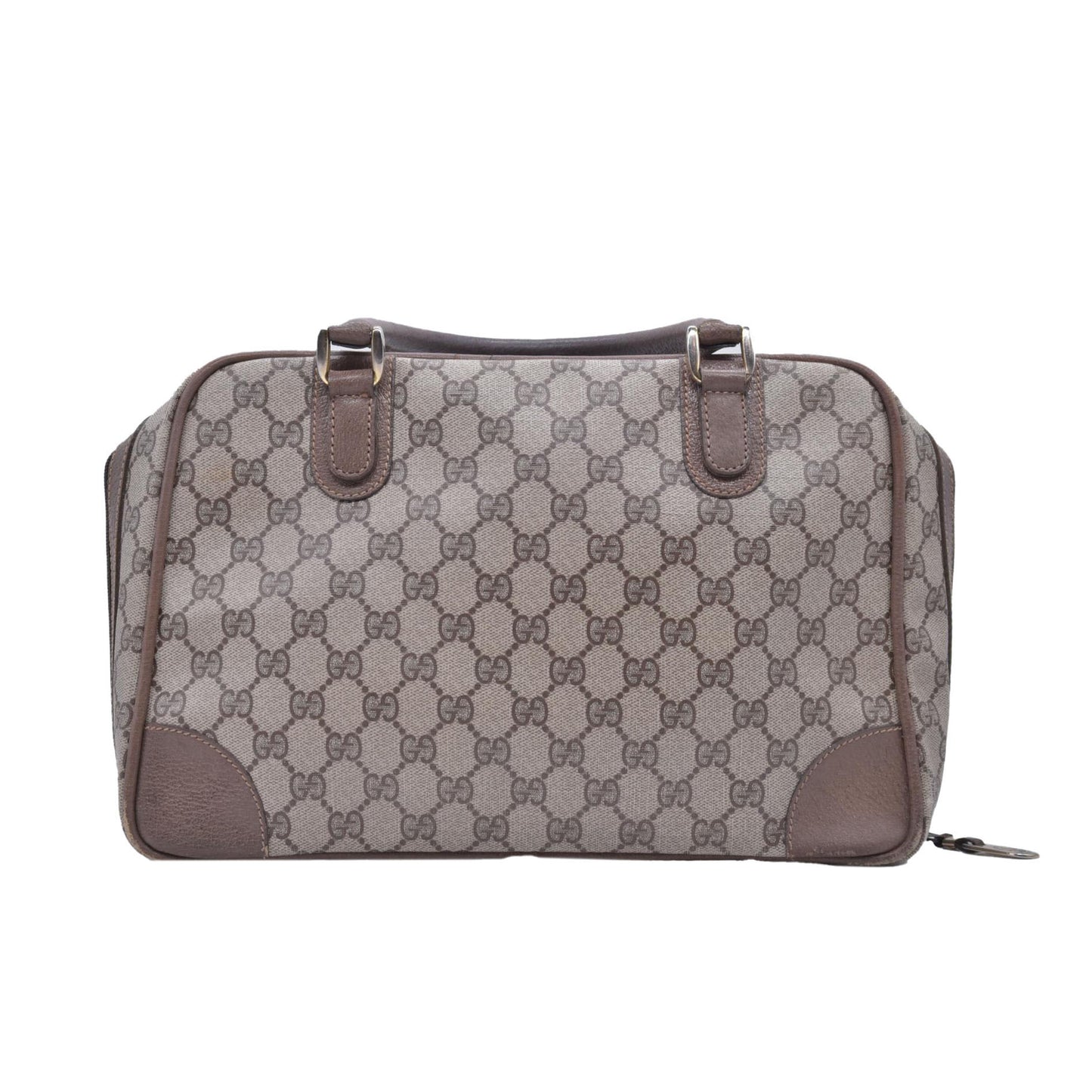 Gucci Vintage GG Supreme Canvas Satchel Top Handle Bag CONSIGNMENT