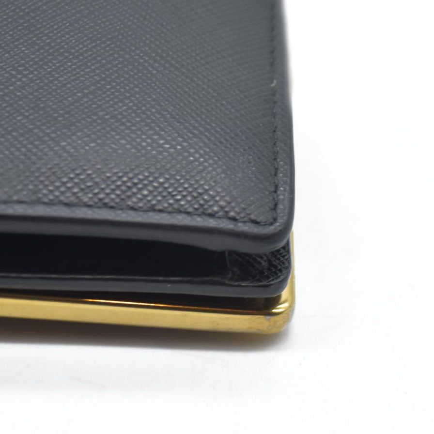 AUCTION $1450 Prada Saffiano Mini Cahier Crossbody Bag Black