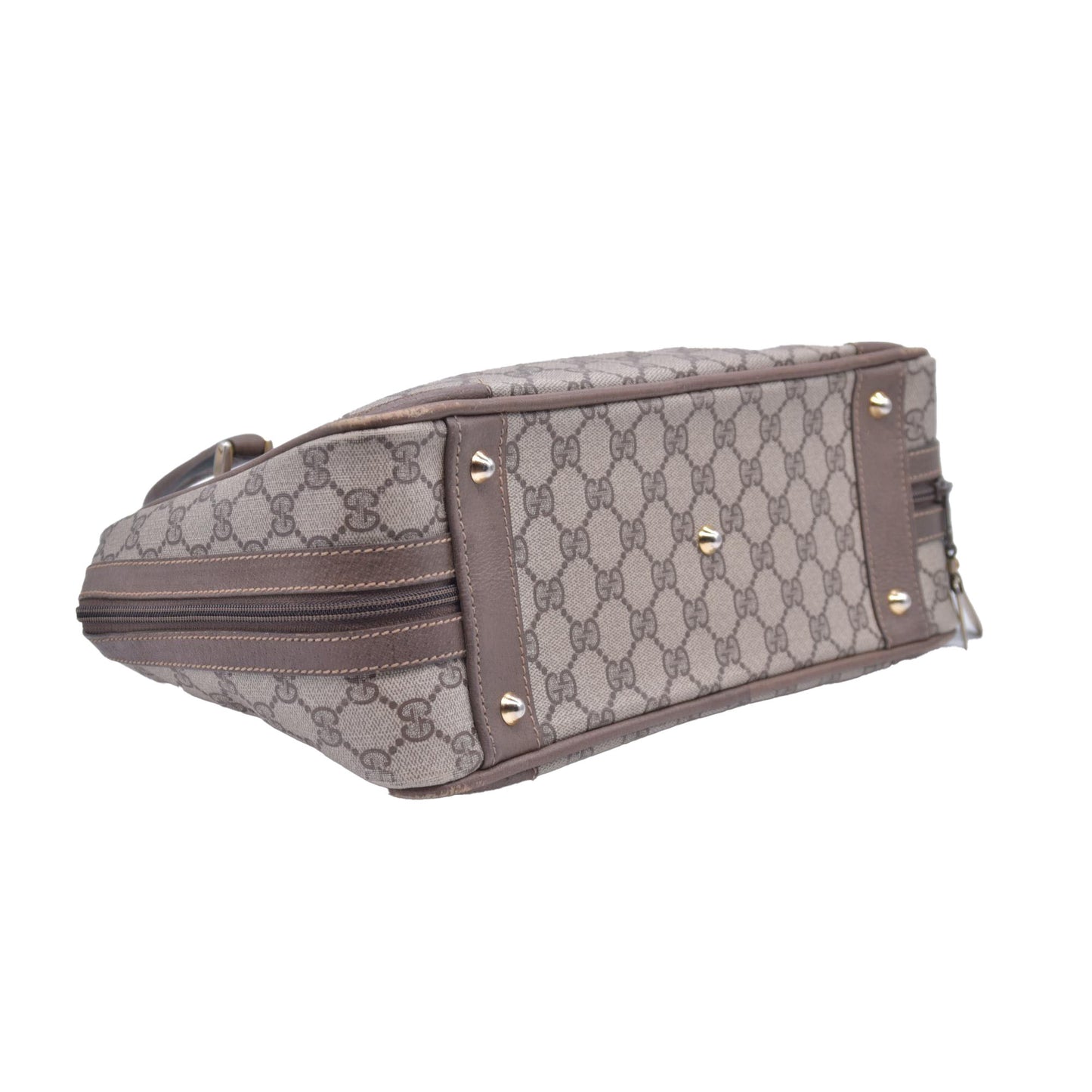 Gucci Vintage GG Supreme Canvas Satchel Top Handle Bag CONSIGNMENT