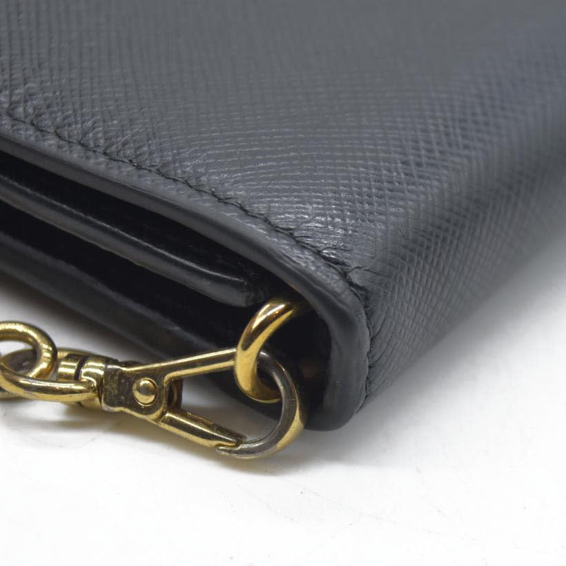 AUCTION $1450 Prada Saffiano Mini Cahier Crossbody Bag Black