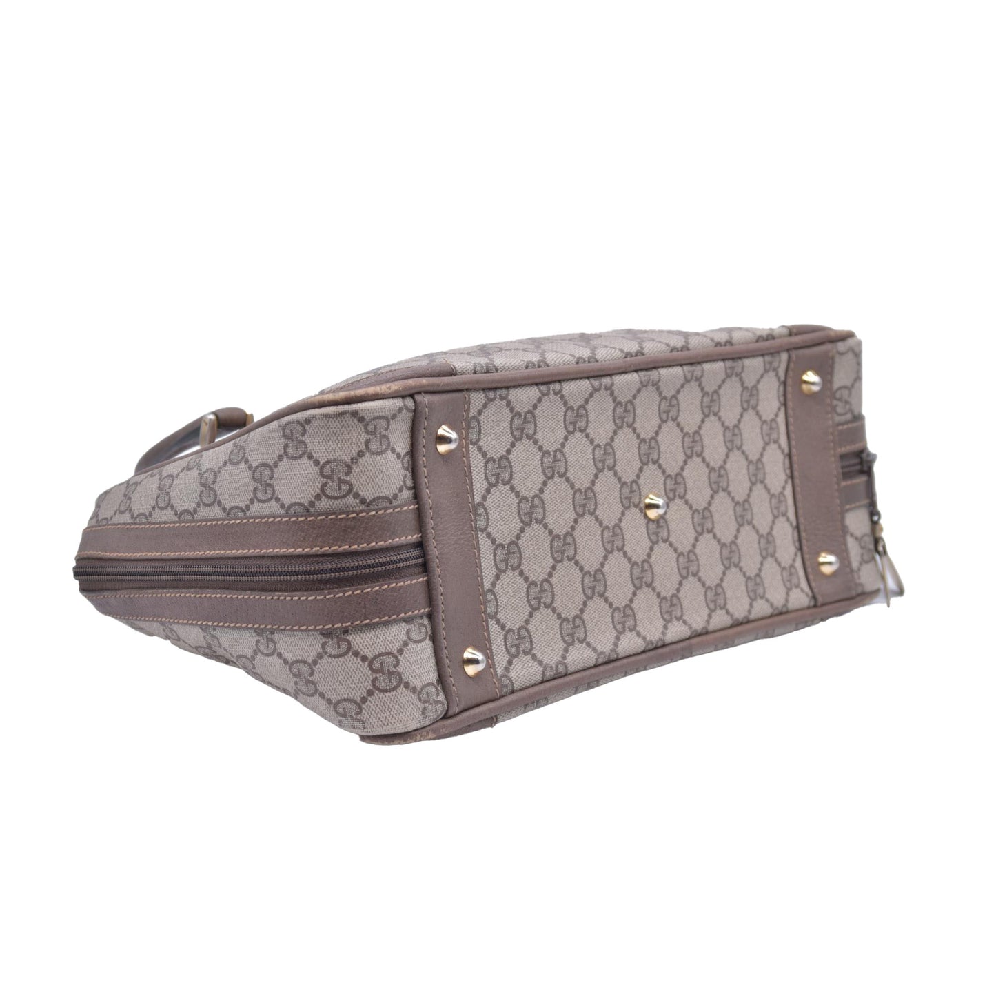 Gucci Vintage GG Supreme Canvas Satchel Top Handle Bag CONSIGNMENT