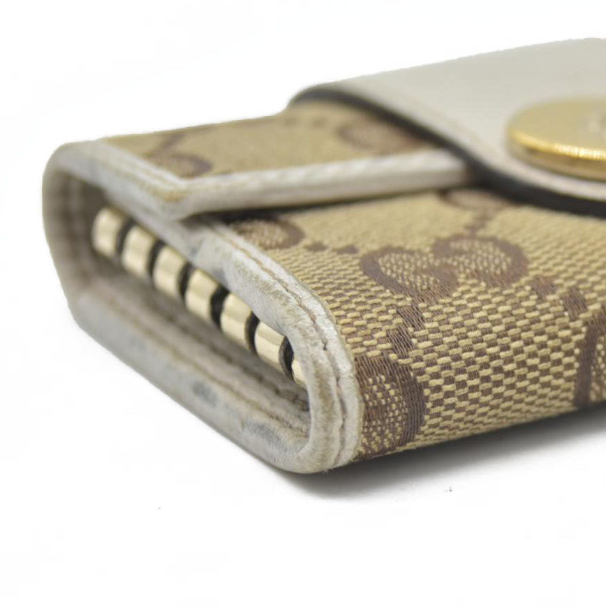 GUCCI GG Sukey GG Canvas Leather 6 Ring Key Case