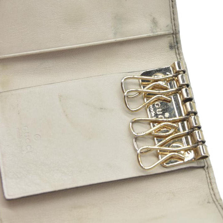 GUCCI GG Sukey GG Canvas Leather 6 Ring Key Case