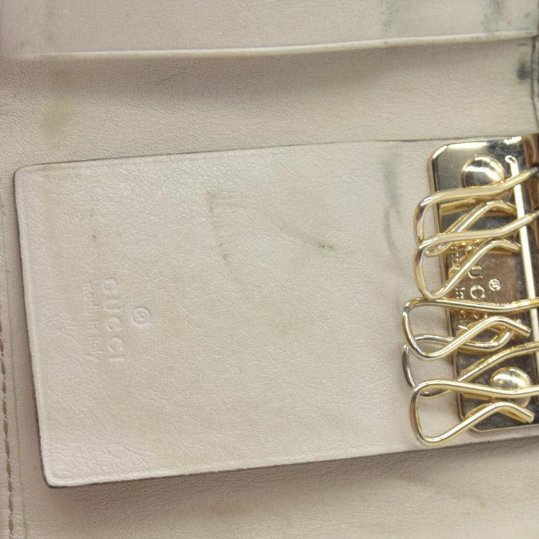 GUCCI GG Sukey GG Canvas Leather 6 Ring Key Case