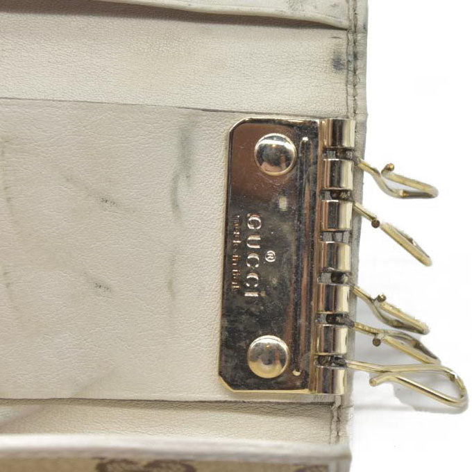 GUCCI GG Sukey GG Canvas Leather 6 Ring Key Case