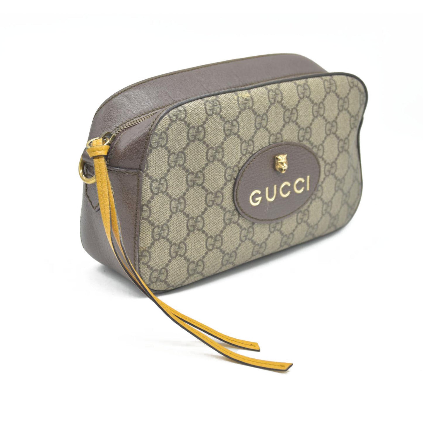 Gucci  GG Supreme Monogram Web Neo Vintage Shoulder Bag Beige New Acero Crop