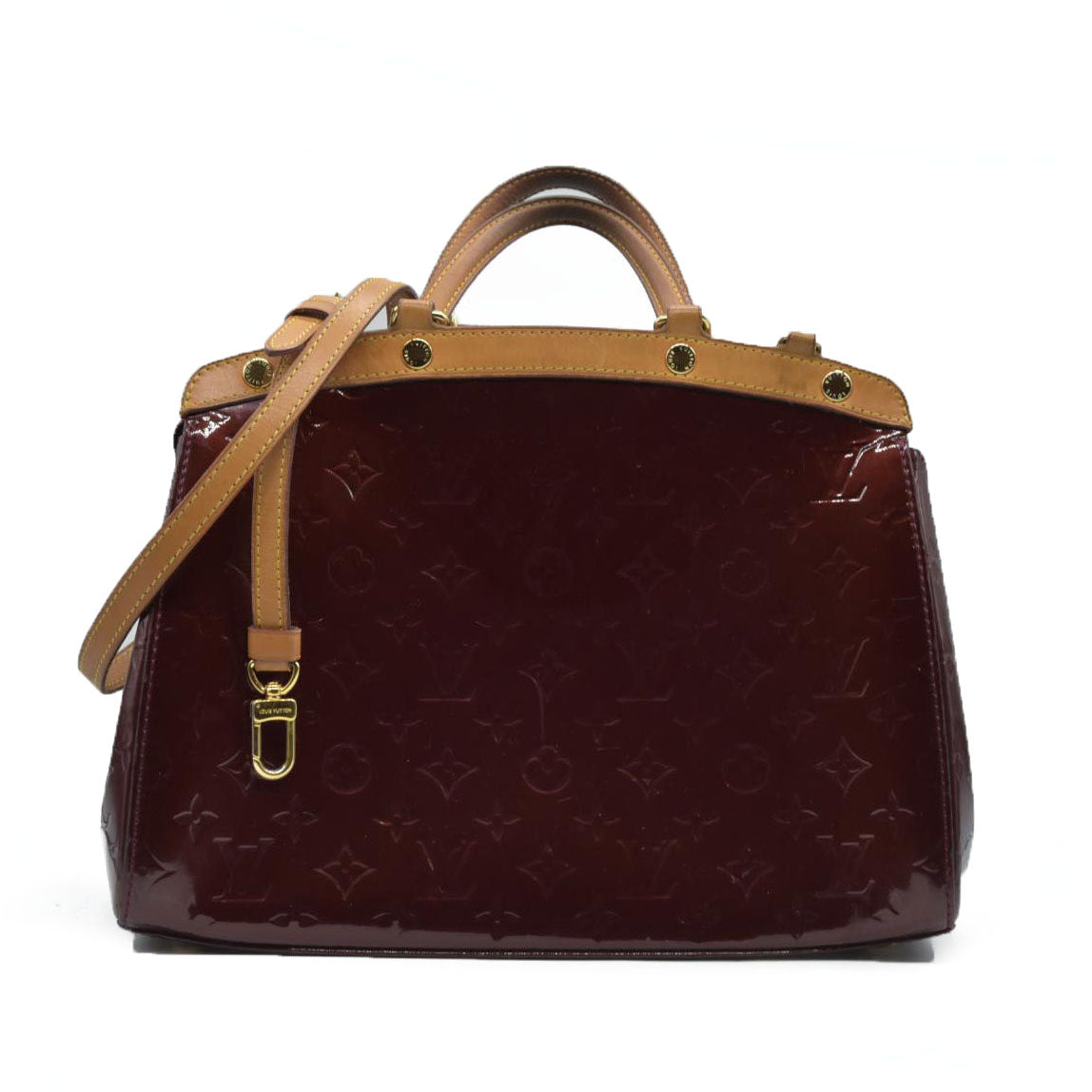 AUCTION $2730 Louis Vuitton  Vernis Brea MM Rouge Fauviste