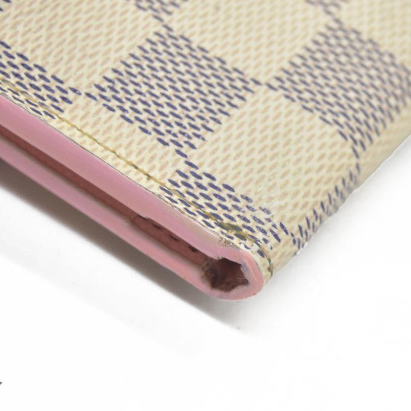 Louis Vuitton  Damier Azur Zoe Wallet Rose Ballerine MI1169