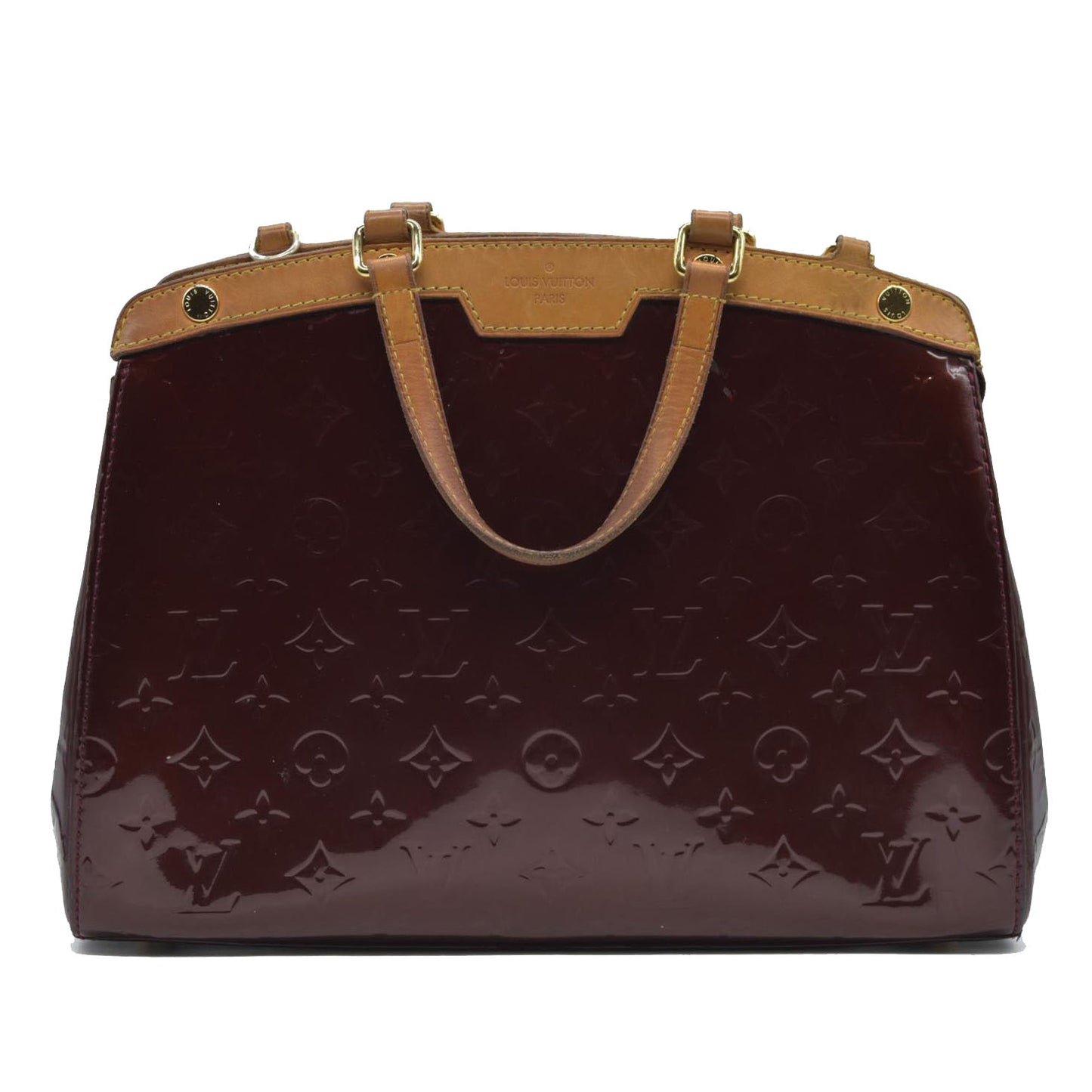AUCTION $2730 Louis Vuitton  Vernis Brea MM Rouge Fauviste