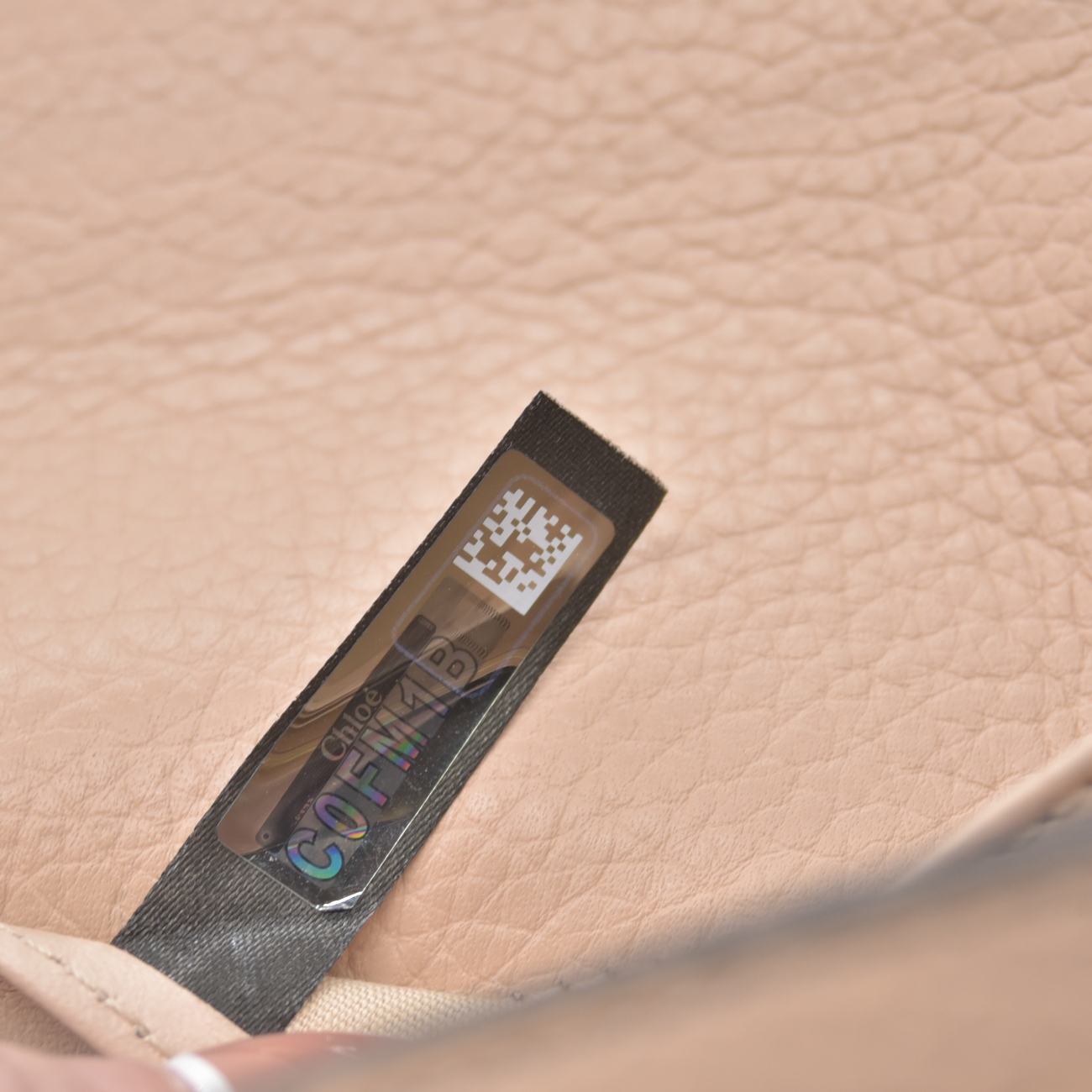 $535 Chloe Alphabet Leather Long Bifold Wallet Purse Beige
