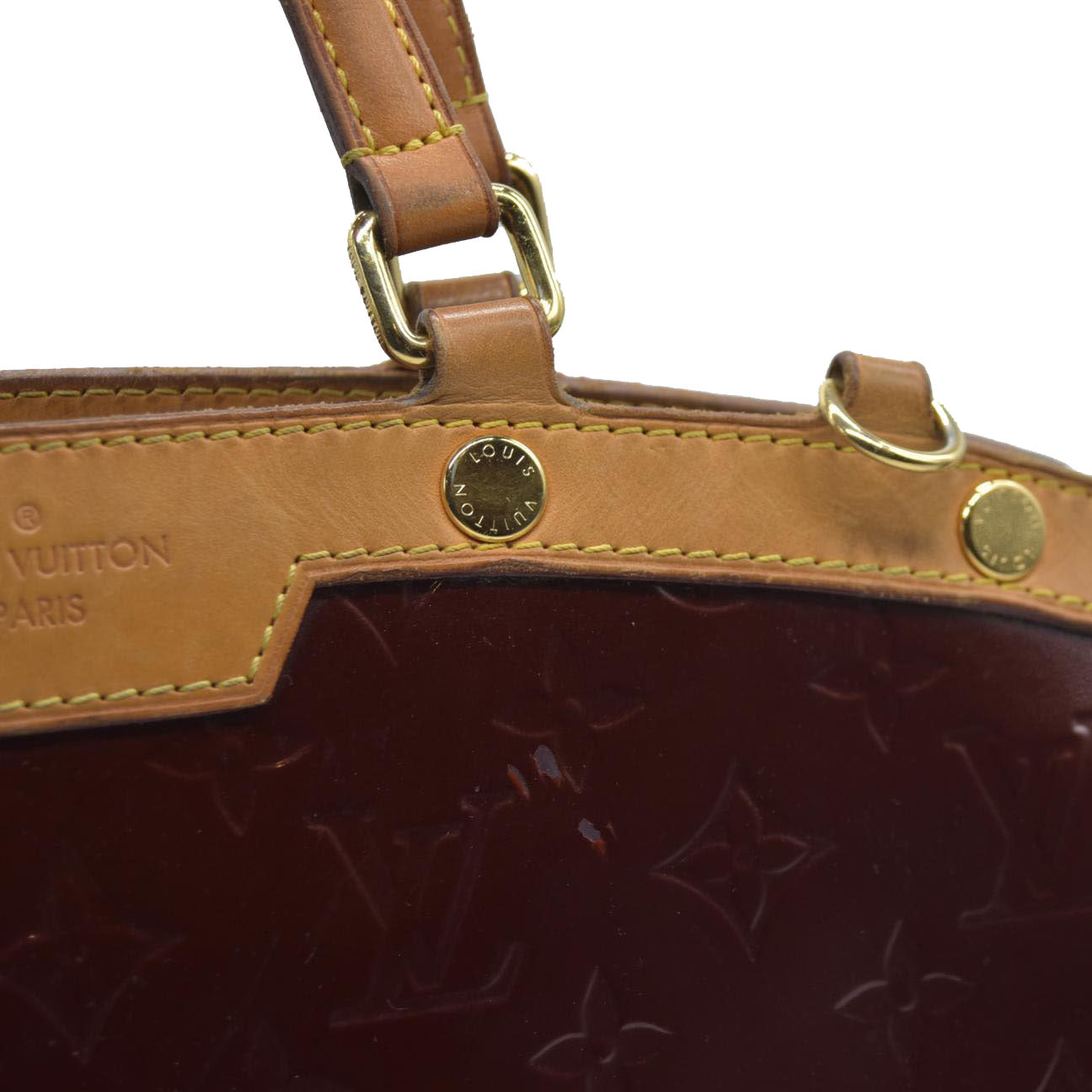 AUCTION $2730 Louis Vuitton  Vernis Brea MM Rouge Fauviste