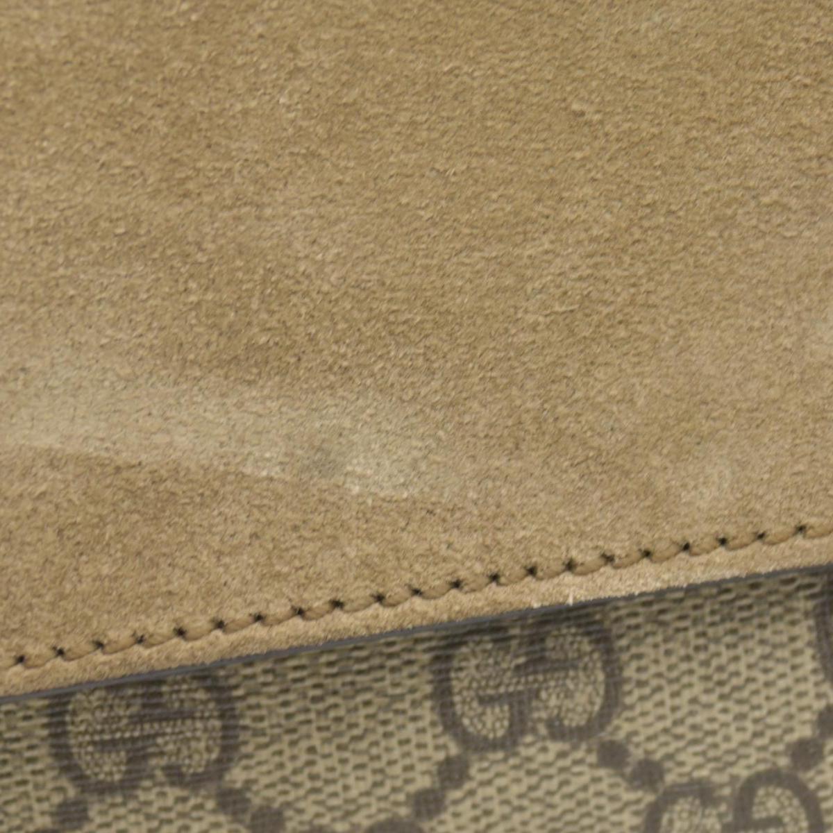$2700 Gucci GG Supreme Monogram Mini Dionysus Shoulder Bag Taupe