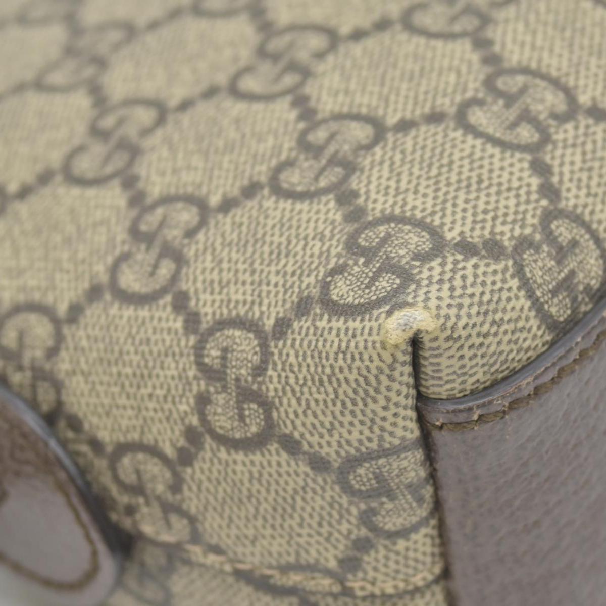 $1850 GG Supreme Monogram Textured Dollar Calfskin Web Small Ophidia Dome Shoulder Bag Beige Ebony New Acero