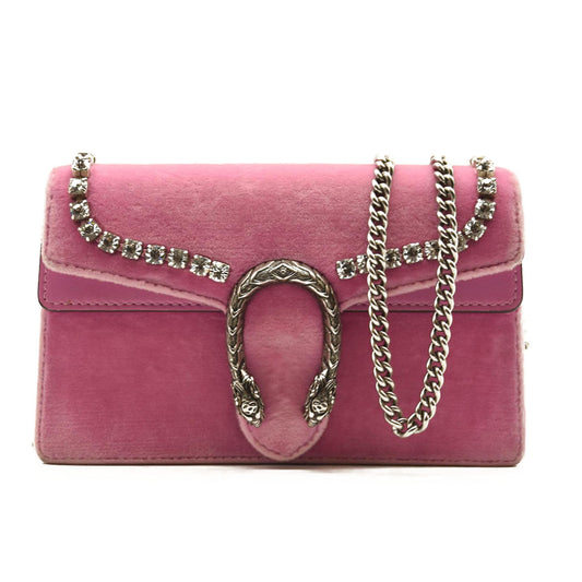 Gucci Dionysus Bag Crystal Embellished Velvet Super Mini