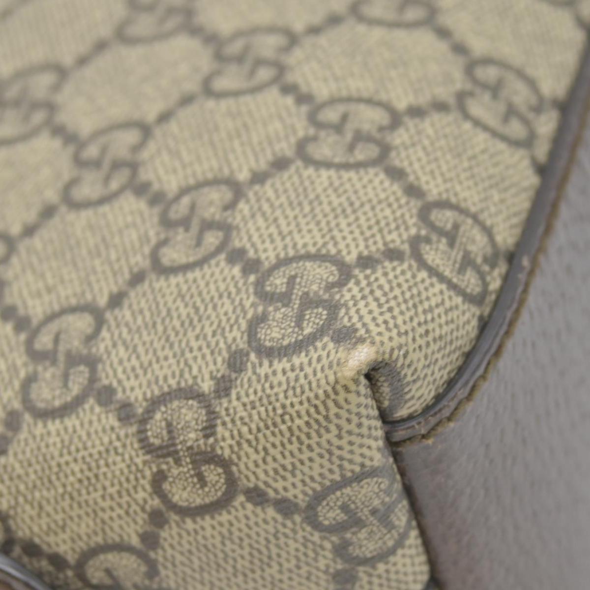 $1850 GG Supreme Monogram Textured Dollar Calfskin Web Small Ophidia Dome Shoulder Bag Beige Ebony New Acero