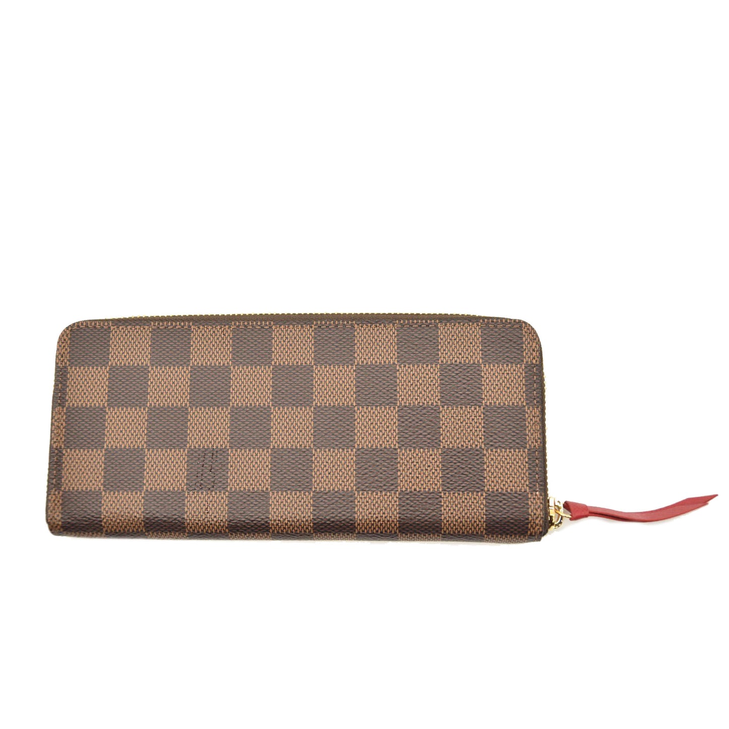 LOUIS VUITTON Damier Ebene Clemence Wallet Cherry