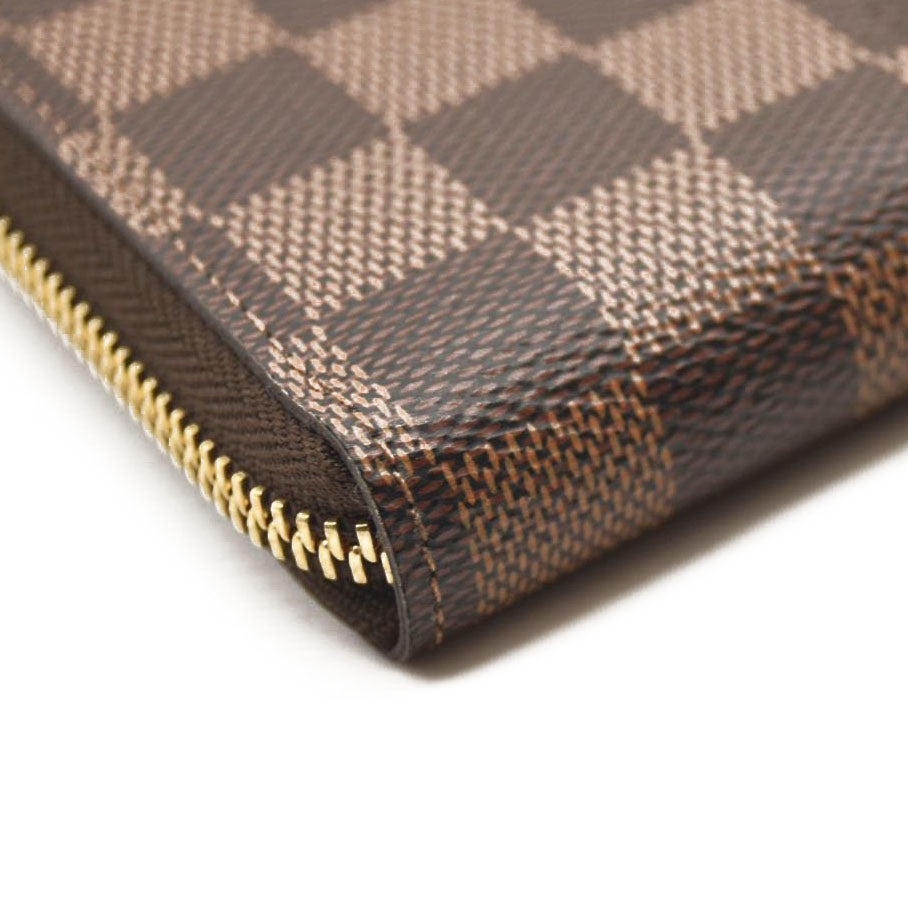 LOUIS VUITTON Damier Ebene Clemence Wallet Cherry