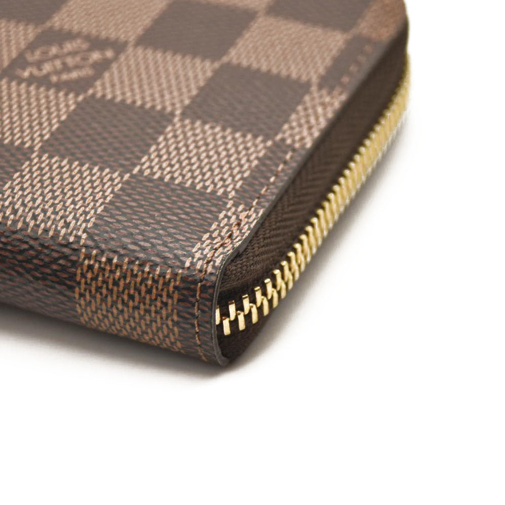 LOUIS VUITTON Damier Ebene Clemence Wallet Cherry