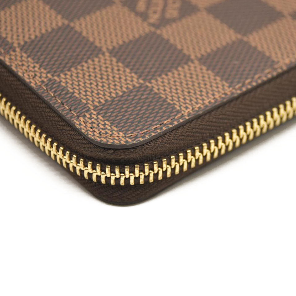 LOUIS VUITTON Damier Ebene Clemence Wallet Cherry
