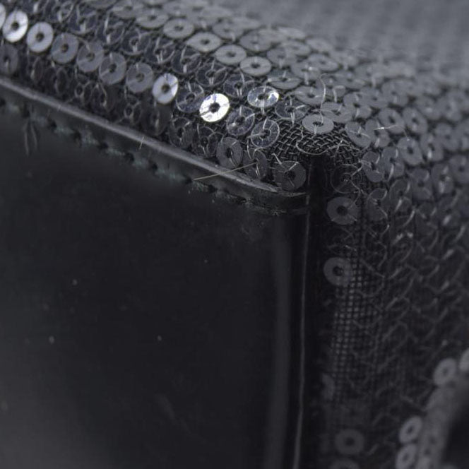 $2100 Prada Enameled Metal Triangle Sequin Tote Bag