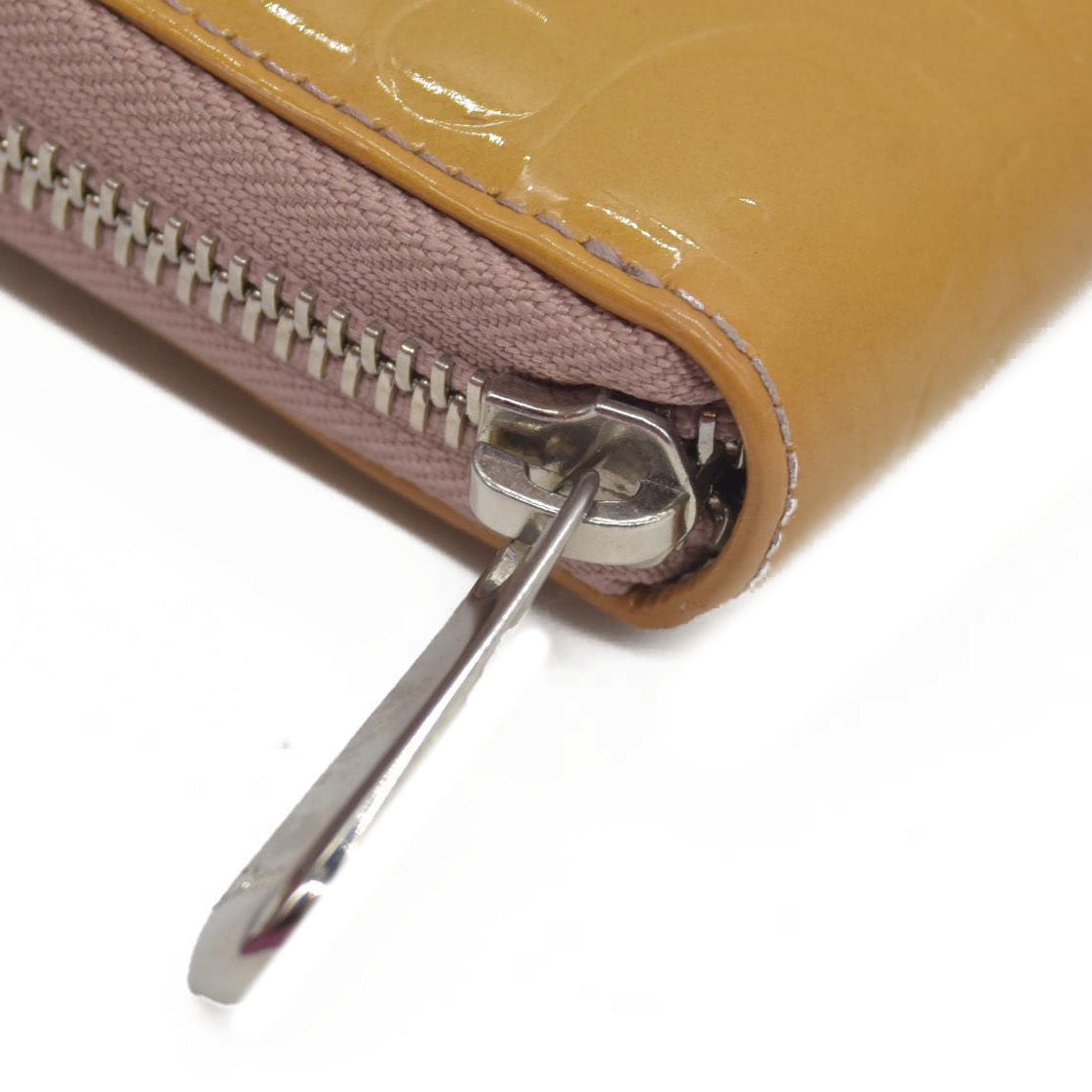 $650 Christian Dior Oblique Trotter Patent Leather Zip Around Long Wallet CONSIGNMENT