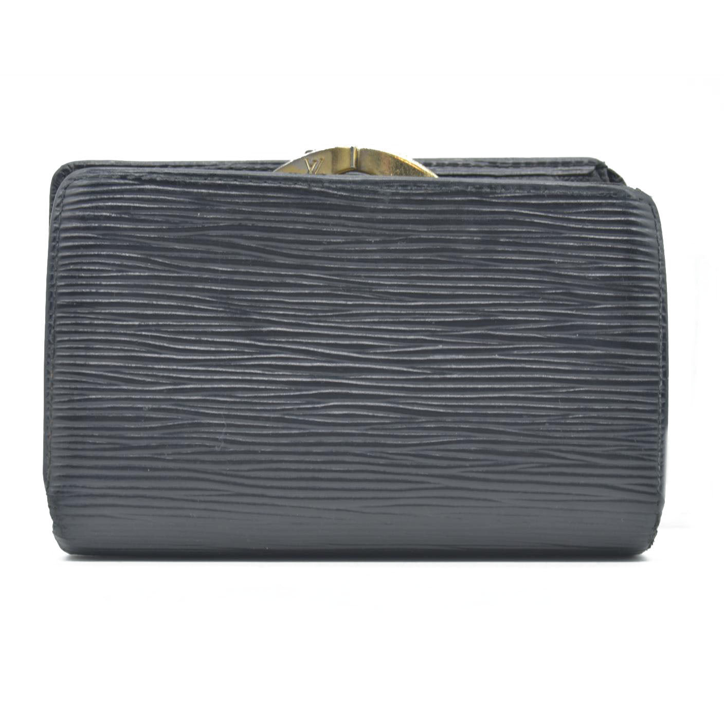 AUCTION $775 Louis Vuitton  Epi French Purse Wallet Black MI0080