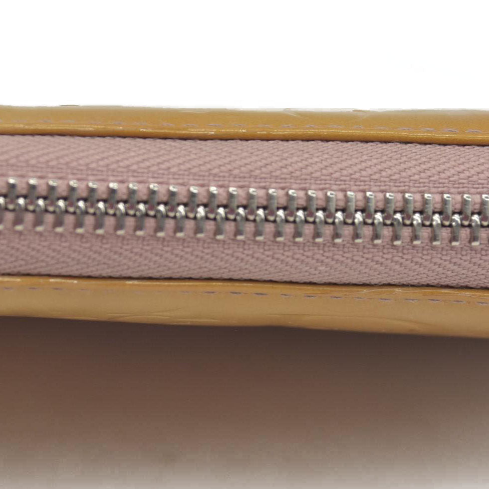 $650 Christian Dior Oblique Trotter Patent Leather Zip Around Long Wallet CONSIGNMENT