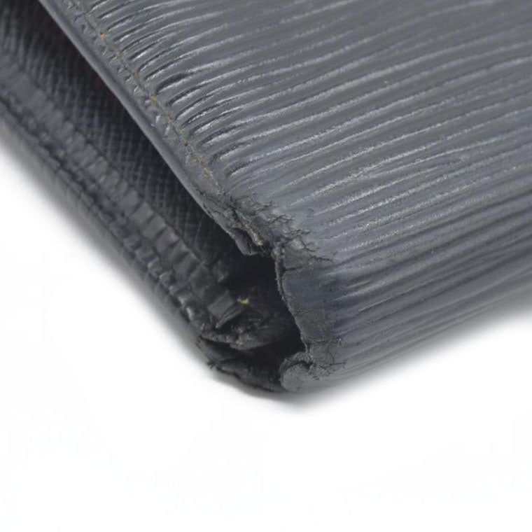 AUCTION $775 Louis Vuitton  Epi French Purse Wallet Black MI0080