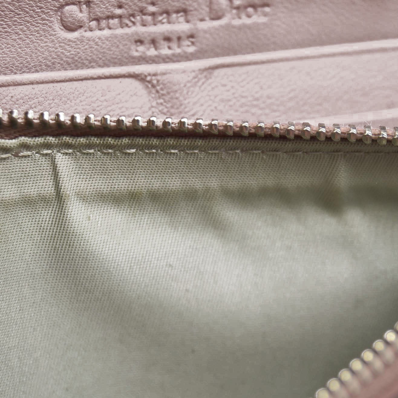 $650 Christian Dior Oblique Trotter Patent Leather Zip Around Long Wallet CONSIGNMENT