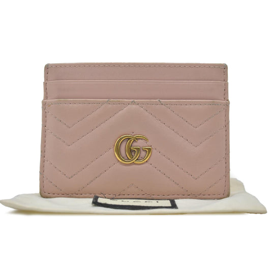 $370 Gucci  Double G Logo Leather Card Holder