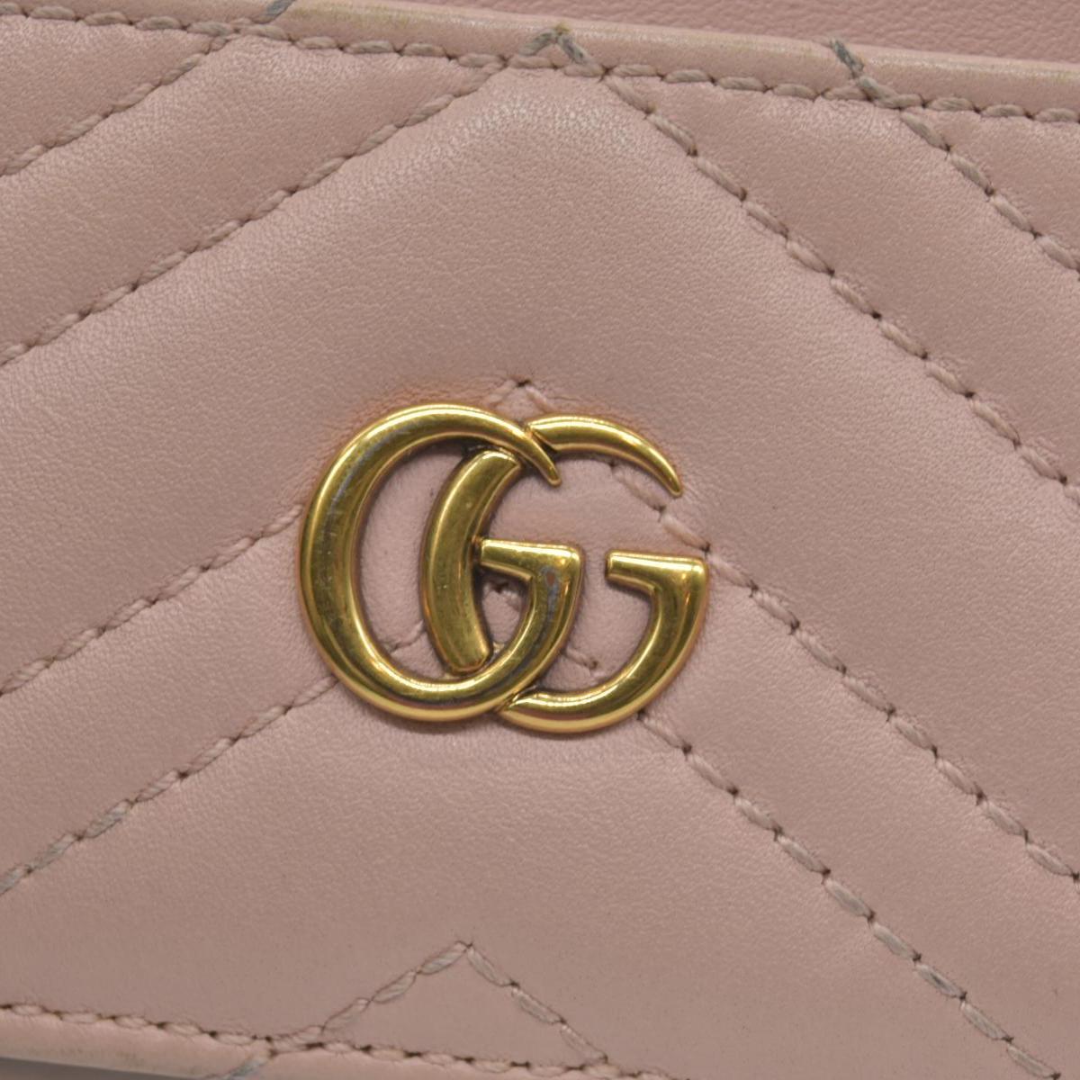 $370 Gucci  Double G Logo Leather Card Holder