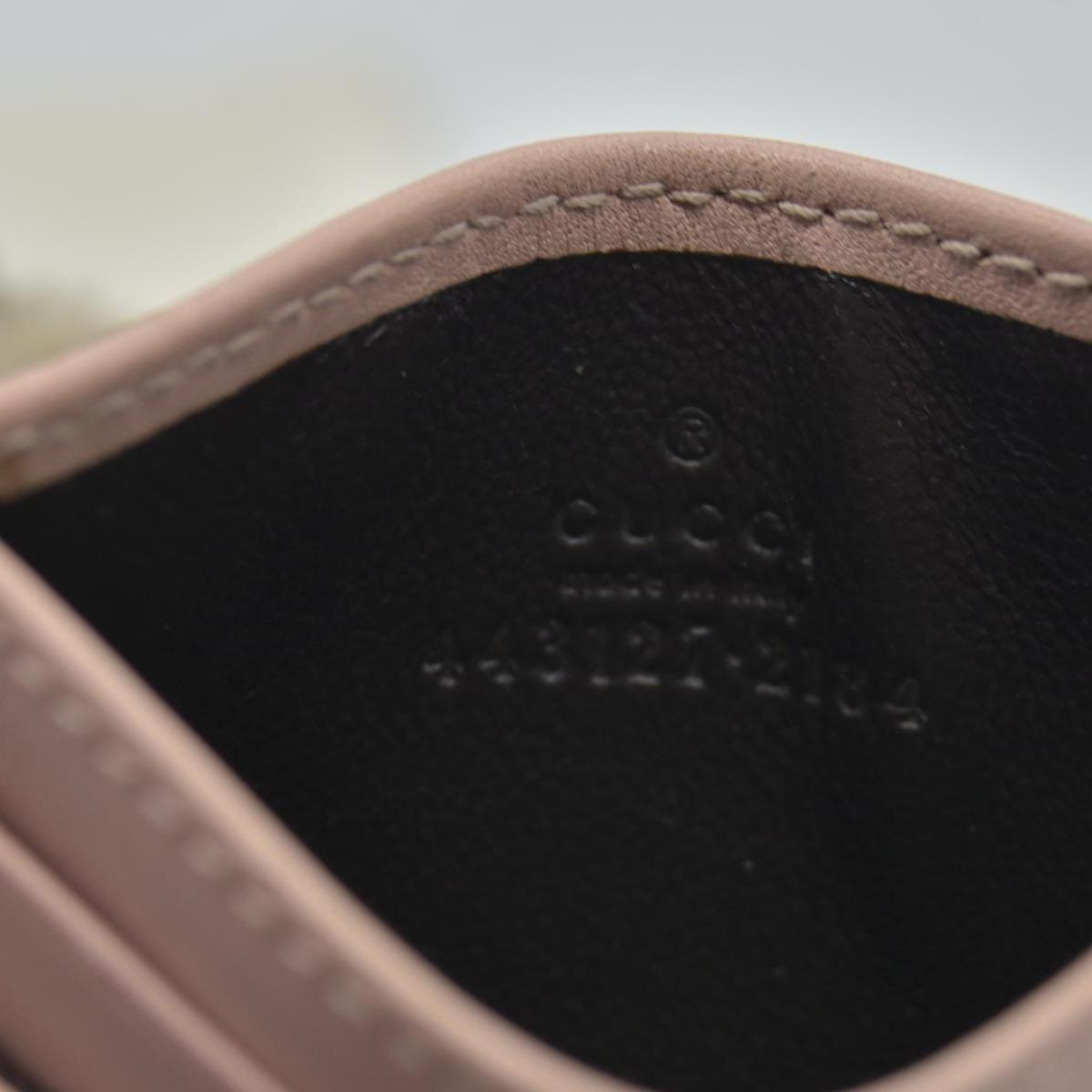 $370 Gucci  Double G Logo Leather Card Holder