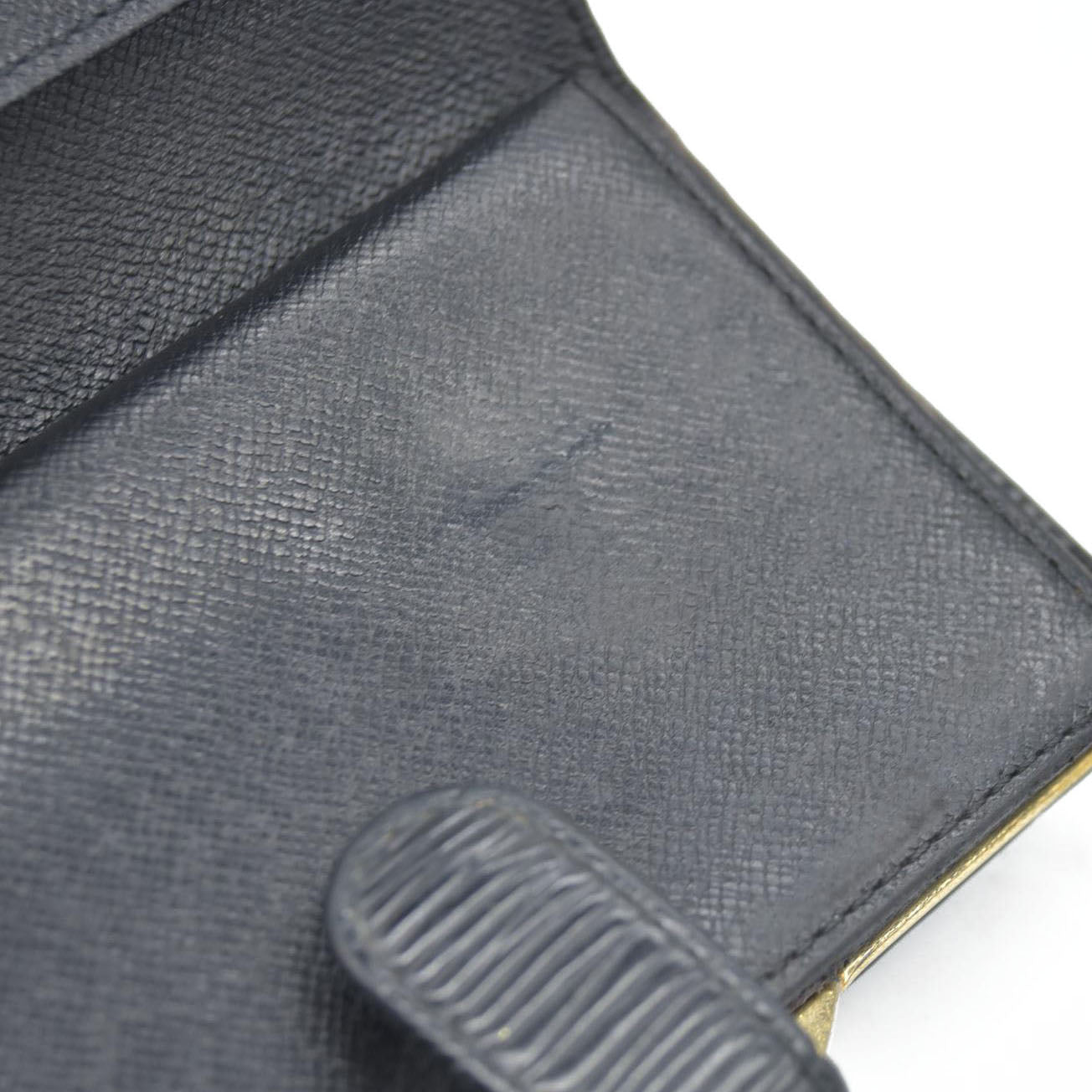 AUCTION $775 Louis Vuitton  Epi French Purse Wallet Black MI0080