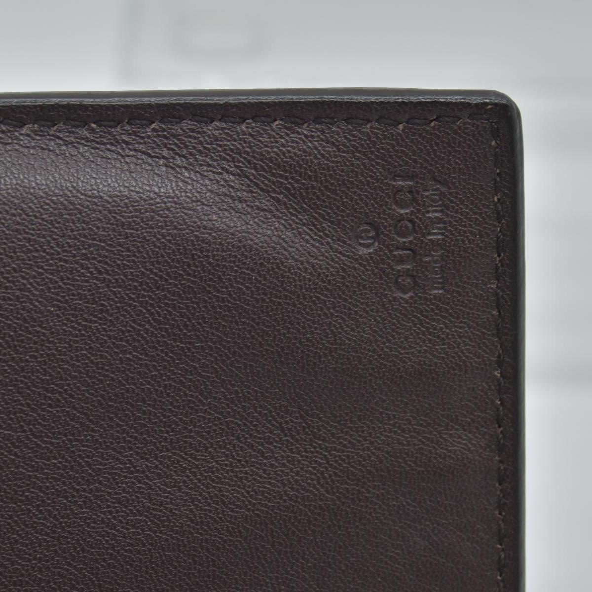 $790 Gucci Guccissima Continental Wallet Dark Brown CONSIGNMENT