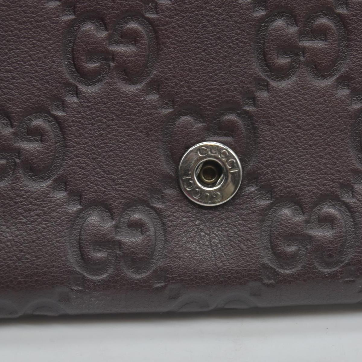$790 Gucci Guccissima Continental Wallet Dark Brown CONSIGNMENT