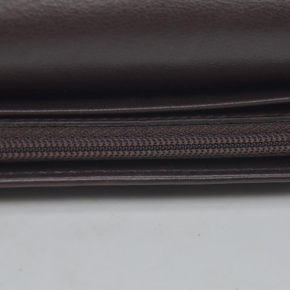 $790 Gucci Guccissima Continental Wallet Dark Brown CONSIGNMENT