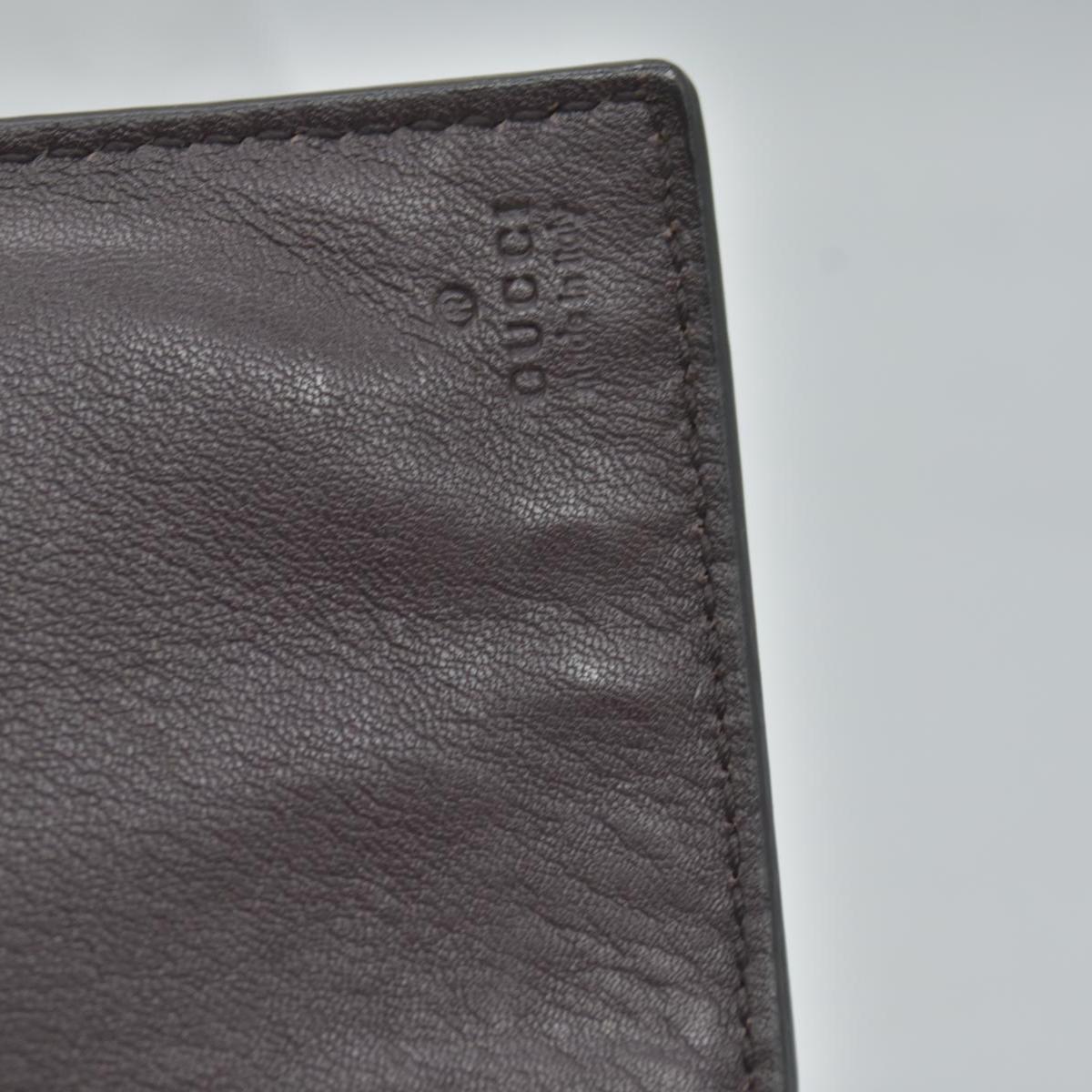 $790 Gucci Guccissima Continental Wallet Dark Brown CONSIGNMENT