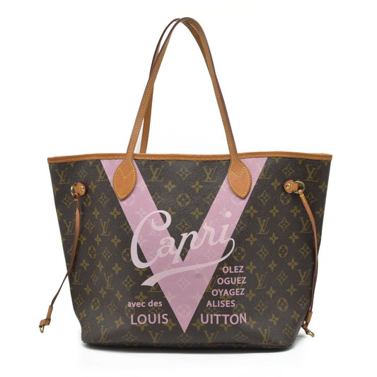 Louis Vuitton  Monogram Maui V Neverfull MM Rose Ballerine SR1195